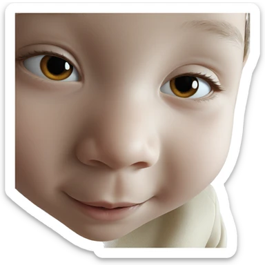 girl's portrait close up gaze sticker