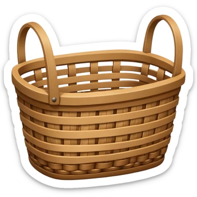 empty wicker basket sticker