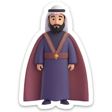 Saudi man in traditional dress sticker