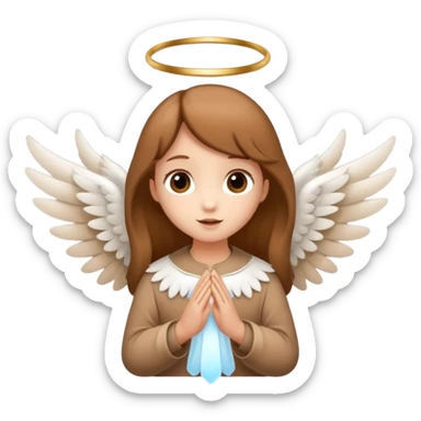 fawn with angelic white wings sticker