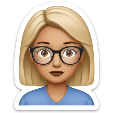 chronic diseases (diabets) woman iOS emoji style sticker