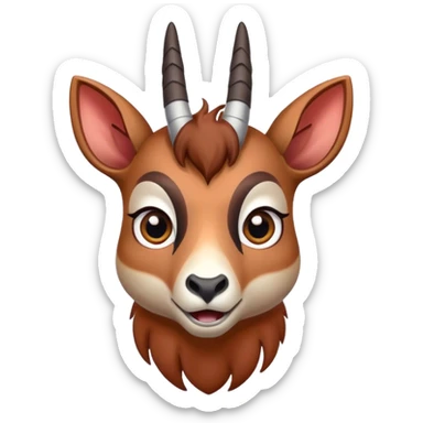 A gassy antelope sticker