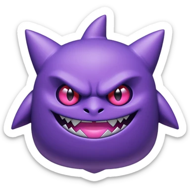 Pokemon legendary purple and pink mega gengar sticker