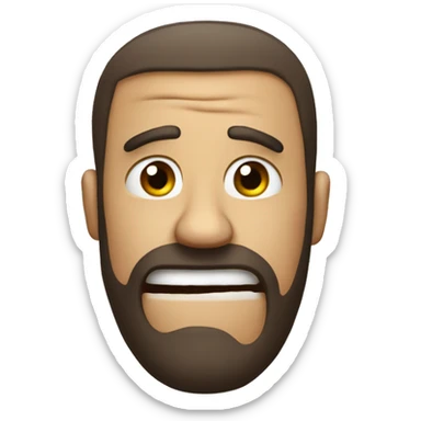 I need a comically sad emoji to represent a sarcastic feeling of hurt from a joke my friend made sticker