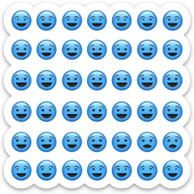 blue emojis sticker