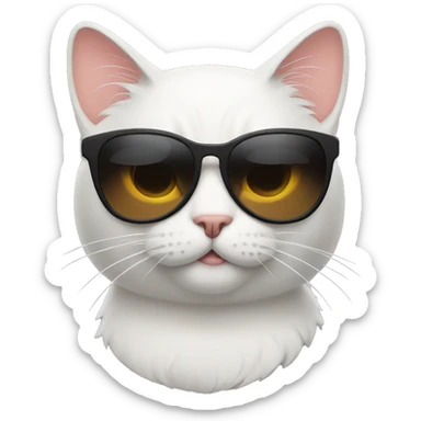 Cat with sunglasses sticker