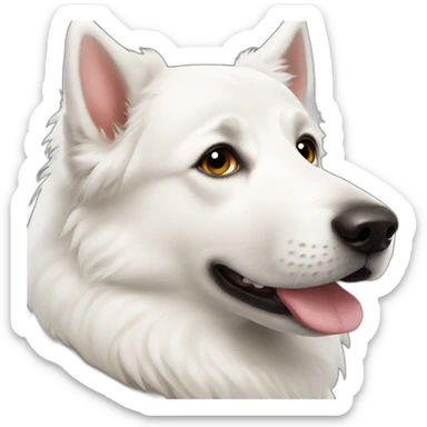 white-swiss-shepherd-dog sticker