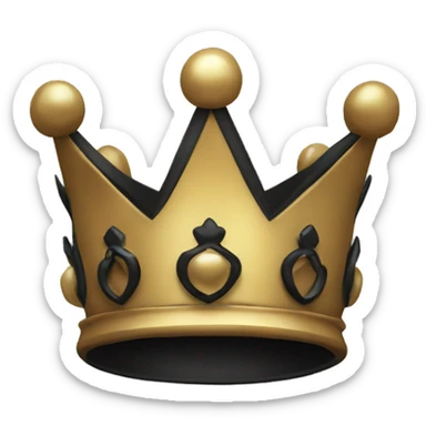 black crown sticker