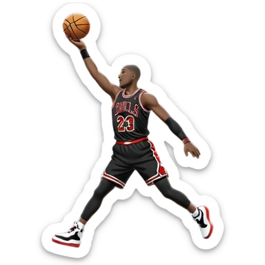 Air Jordan logo solid black minimalistic sticker