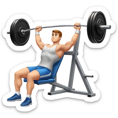 seated bench press motion with adjustable resistance sticker