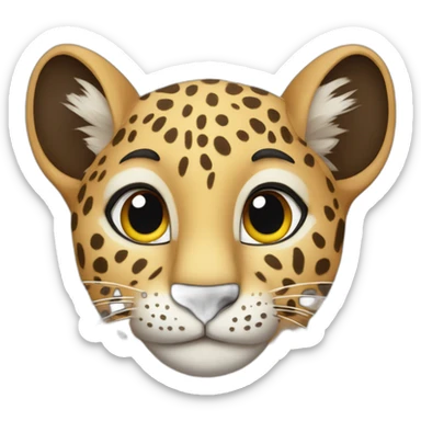 Kangourou léopard sticker