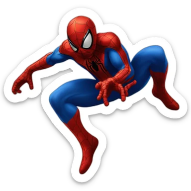 spiderman levantando pesas sticker