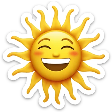 A sun smiling sticker