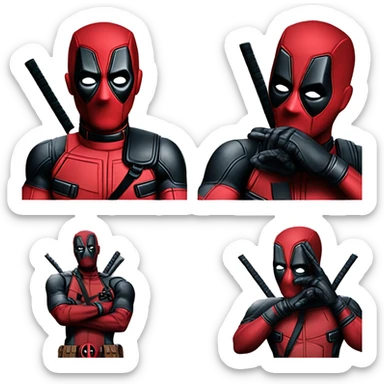 deadpool bye bye  sticker