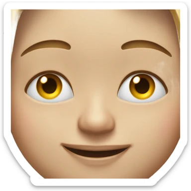 creepy smile solo face with sweat beads sticker