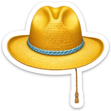 yellow farmer hat sticker