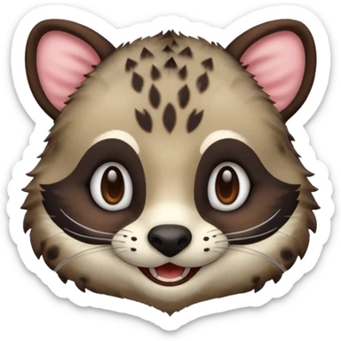 civet emoji with delicious face sticker