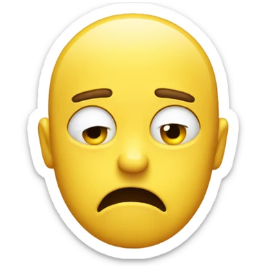 Stressed out yellow emoji sticker