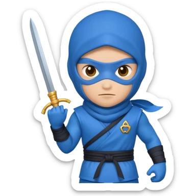 necesito un emoji ninja con el signo de acuario  sticker