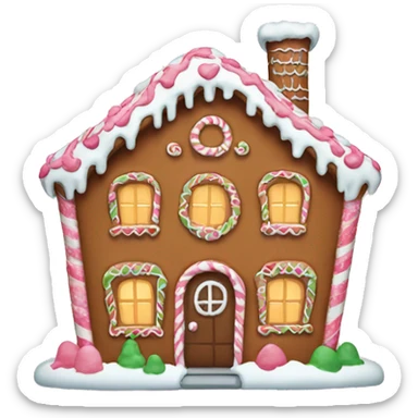 girly gingerbread house sticker