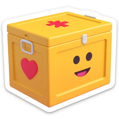 medical supply crate from Tarkov, 3D emoji style sticker
