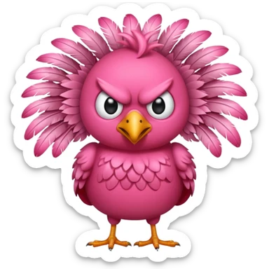 pink bird angry birds  sticker