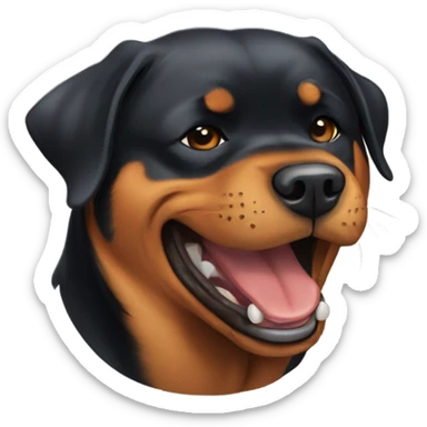 Rottweiler yawning sticker