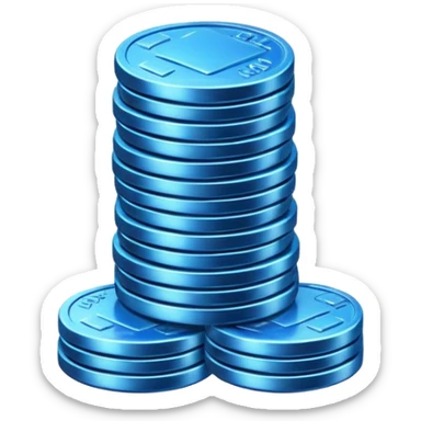 blue coins credit pack sticker