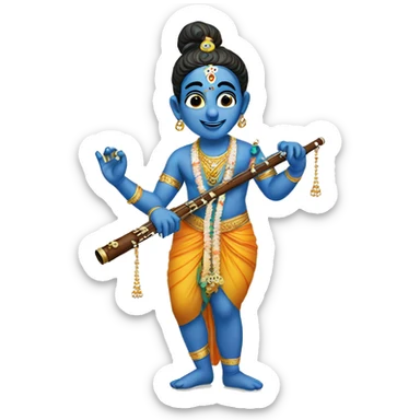  Krishna with flute sticker