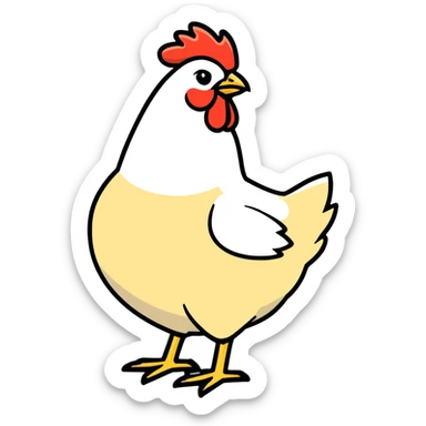 Hen sticker