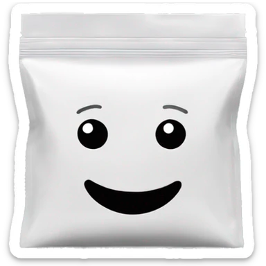 transparent ziplock bag powder white sticker