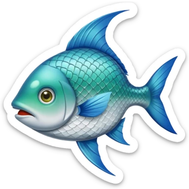 poisson avec canne à pêche sticker