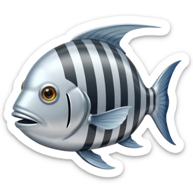 An airplane pilot fish. sticker
