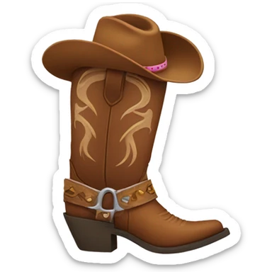 Cowgirl boots sticker