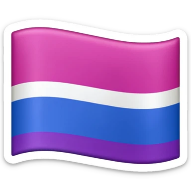 Straight flag combined with bisexual flag sticker
