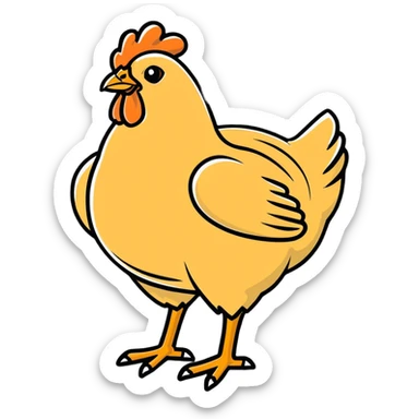 A grilled chicken  sticker
