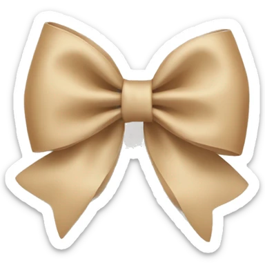 Beige bow  sticker