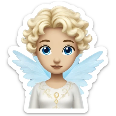 Ethereal angel fairy with blue eyes ￼ sticker
