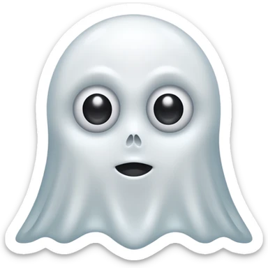 An White Ghost With Googly Eyes On it, sticker