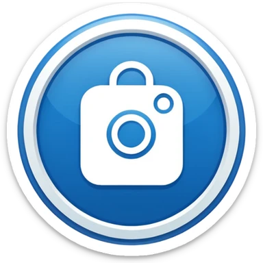 A high-resolution 2D icon of an Instagram-style verified badge. 8 jagged circle sticker