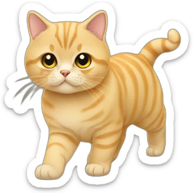 Golden British Shorthair Walking sticker