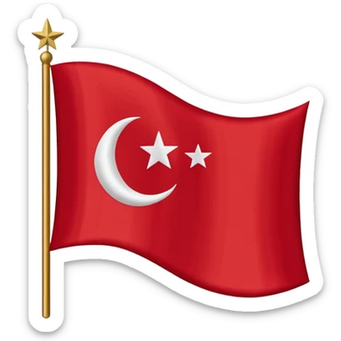 Ottoman empire 1600-1700 flag sticker