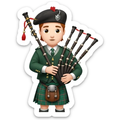 piper playing the bagpipes sticker
