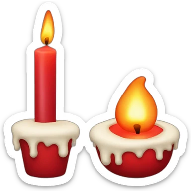 fat red candle sticker