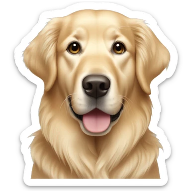 Light colored golden retriever sticker