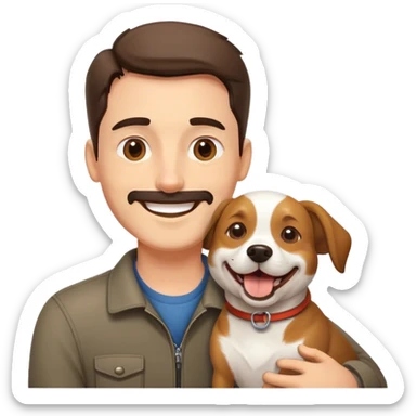 Perros con su dueño sticker