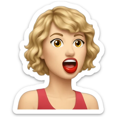 taylor-swift-mouth-bbc sticker