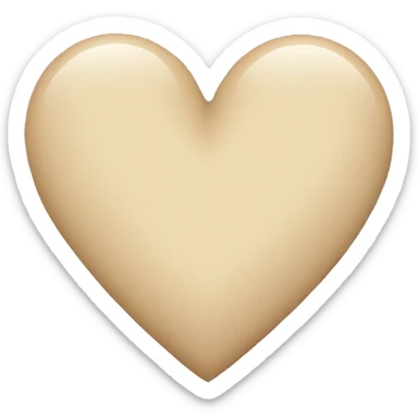 beige heart sticker