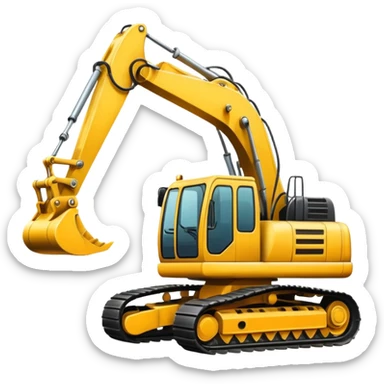 Excavator sticker