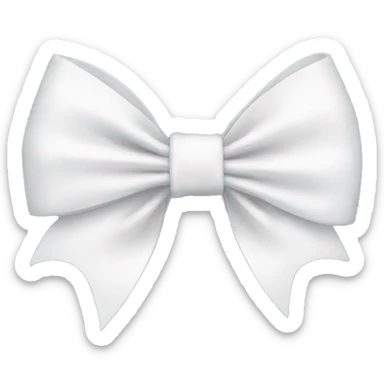 White bow sticker